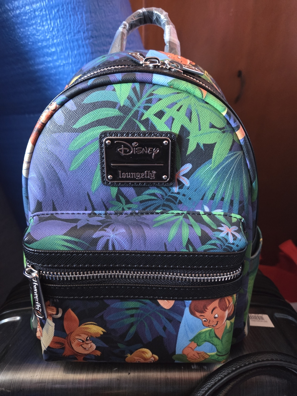 Loungefly Disney Peter Pan Mini Backpack in Green, Blue, Black